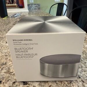 Williams Sonoma Silver Portable Speaker with Premium Sound